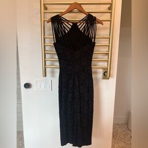 Dress the Population Black Lace Dress Midi, size S